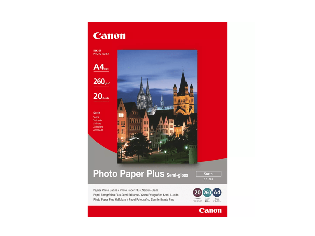 Canon SG-201 Semi-Gloss Photo Paper Plus A4 - 20 Sheets Canon SG-201 Semi-Gloss Photo Paper Plus A4 - 20 Sheets